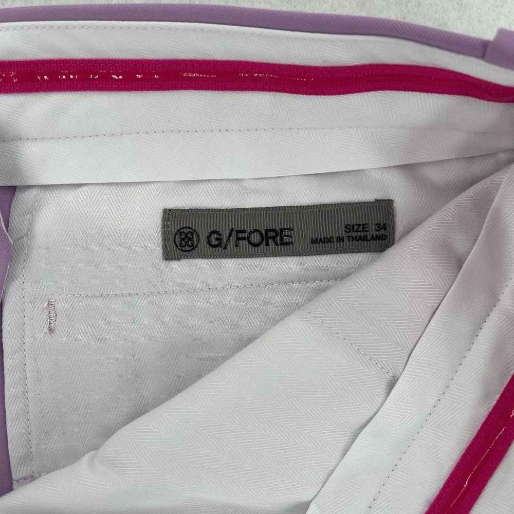 G/FORE Golf Shorts Men's 34 Purple Performance Chino Lightweight Stretch
